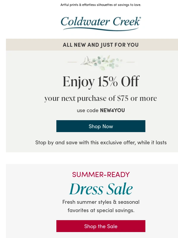Coldwater Creek - On Sale: Sunny-Day Dresses