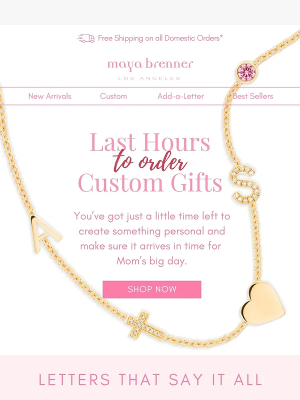 Maya Brenner - ONLY HOURS LEFT to get Custom Jewelry for Mom ⏰