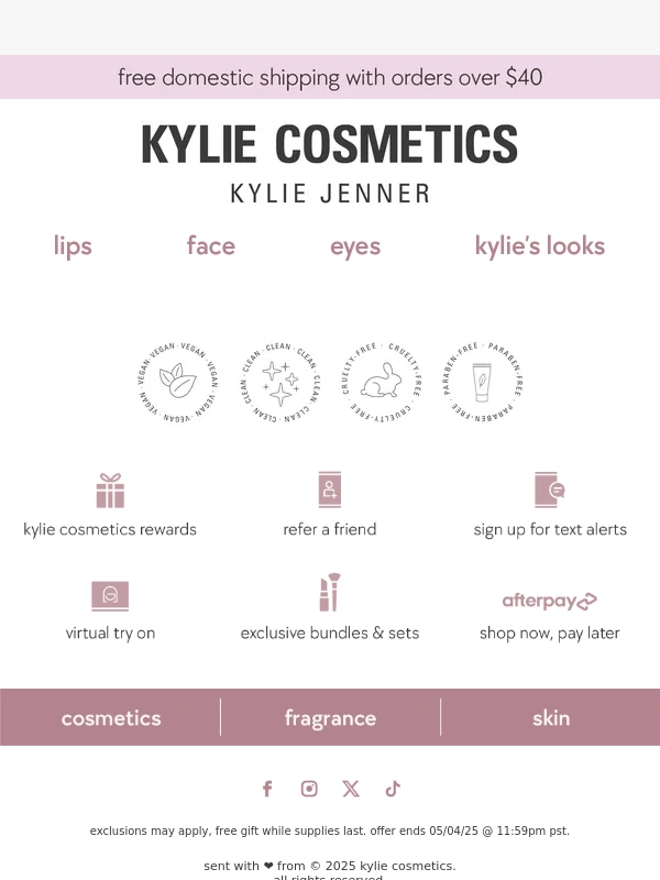 Kylie Cosmetics - FINAL CALL: FREE lip kit + gift ?