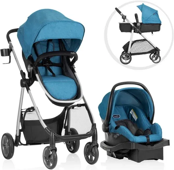 Evenflo Omni Plus Modular Travel System with LiteMax Sport Rear-Facing Infant Car Seat
