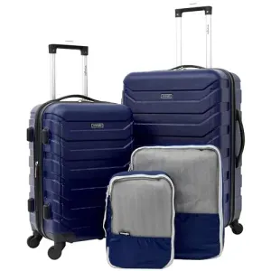 Wrangler Elysium Luggage & Packing Cubes 4 Piece Set