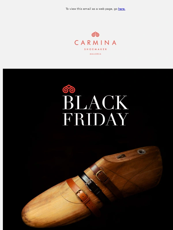 CARMINA - Black Friday: Free Belt and up to 25% off