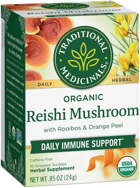 Traditional Medicinals Organic Reishi Mushroom with Rooibos & Orange Peel Tea