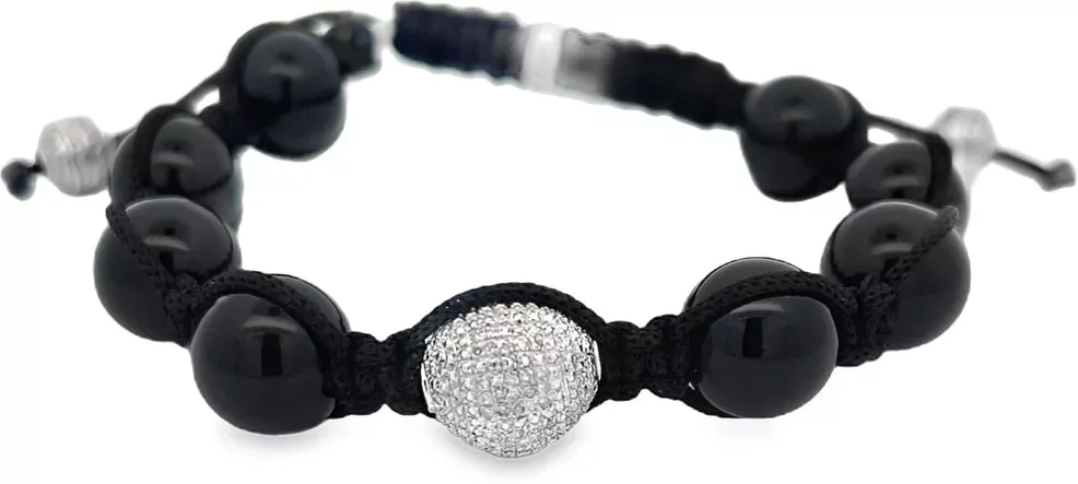 HipHopBling Popular Diamond Disco Ball Bracelet .925 Sterling Silver