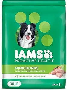 IAMS Proactive Health Minichunks Adult Dry Dog Food with Real Chicken, 30 lb. Bag
