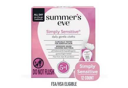 Summers Eve Simply Sensitive Wipes