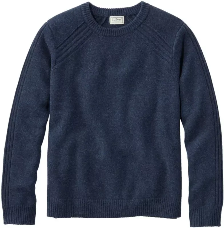 Men's Rangeley Merino Sweater, Crewneck Navy Large, Merino Wool L.L.Bean