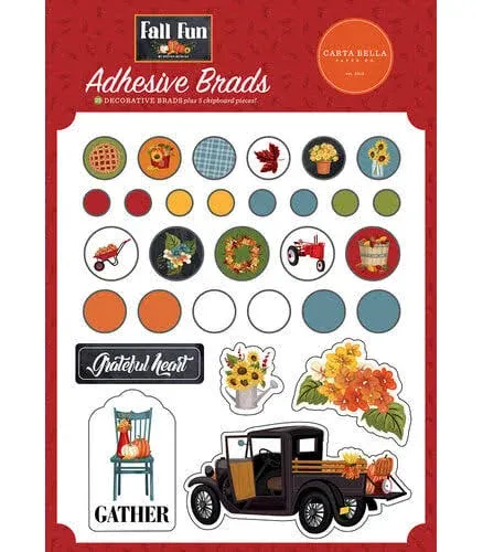 Fall Fun Adhesive Brads