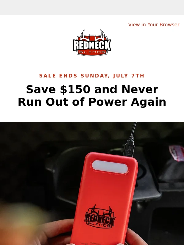 Redneck Blinds - Sale Ends This Sunday - Save $150