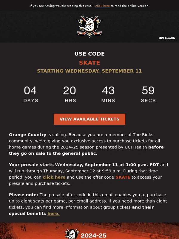 Ticket Master - ?️Orange Country,Your Ticket Presale Starts Wednesday
