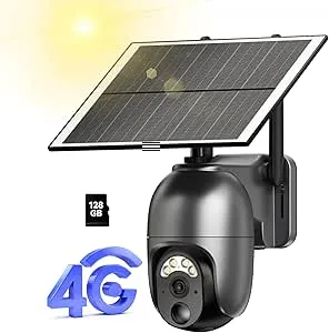Liwan 2K Solar Wireless Smart Battery Outdoor Security Camera with Spotlight