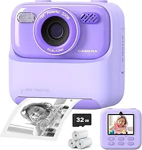 Upgrade Kids Camera Instant Print for Boys and Girls