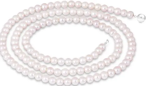 Angara 9-10mm 40" Single Strand Freshwater Pearl Rope Necklace in 14K Gold