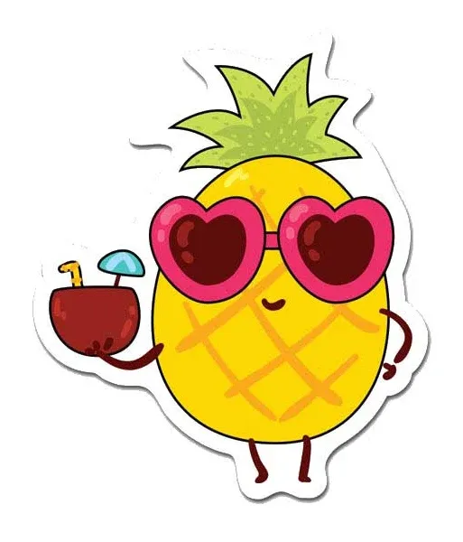 MightySkins Summer Pineapple Laptop Sticker