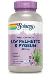 Solaray Pygeum and Saw Palmetto Berry Extracts | Mens Health & Prostate Function Support | Zinc, B-6, Pumpkin Seed & Amino Acids | 240 VegCaps