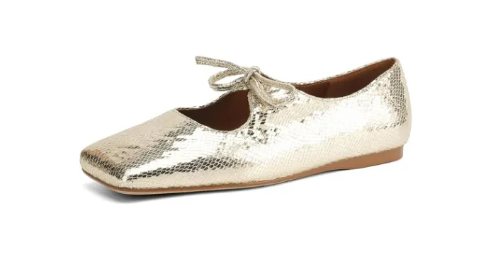 TEAIEUI Womens Flats Soft Faux Leather Mary Jane Flats Comfortable Ballet Flats Business Casual Work Square Toe Slip On Dress Mary Jane Shoes