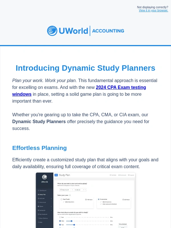 UWorld - Introducing Dynamic Study Planners