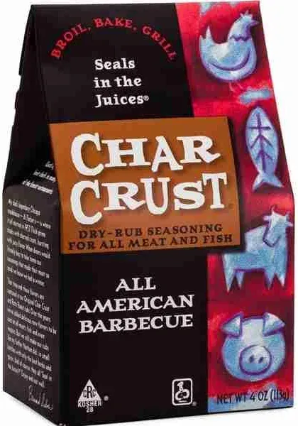 Char Crust All American Barbeque Dry Rub 4 oz (Pack of 6)
