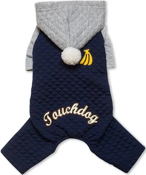 Touchdog Fashion Designer Full Body Quilted Pet Dog Hooded Sweater