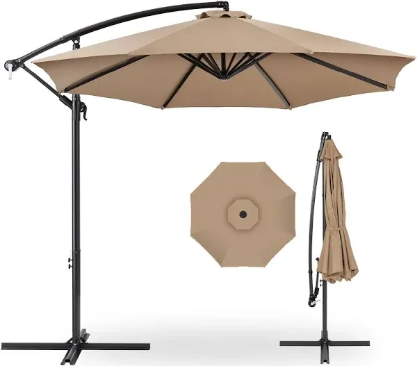 Best Choice Products 10ft Offset Hanging Market Patio Umbrella
