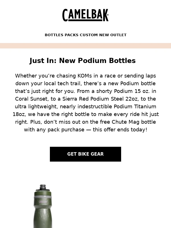 CamelBak - Ready to Send It: New Podium Bottle Colors