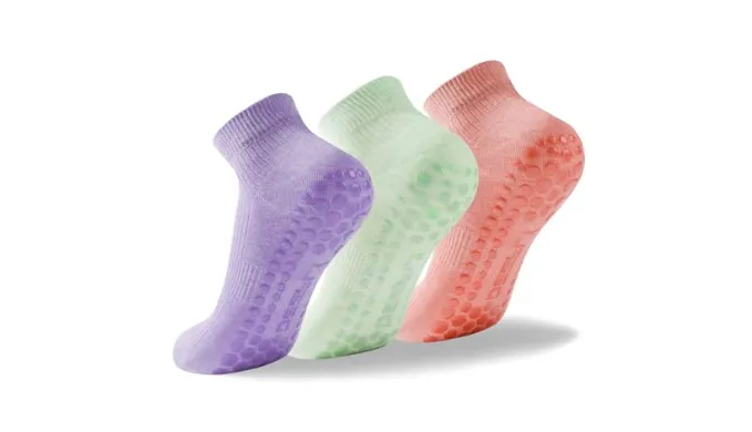deefly Women Yoga Socks,Non Slip Grip Pilates Socks Unthickened (color set 10)