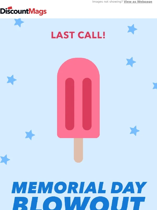 DiscountMags - LAST CHANCE ⇨ Memorial Day Blowout from $4.78