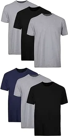 Hanes Men's Cotton, Moisture-Wicking Crew Tee Undershirts, Multi-Packs Available