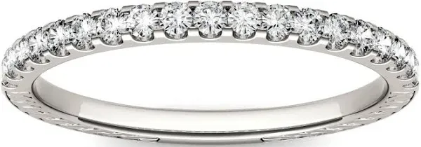 Charles & Colvard 14K Gold 1/6 Carat T.W. Lab-Created Moissanite Wedding Band Women's