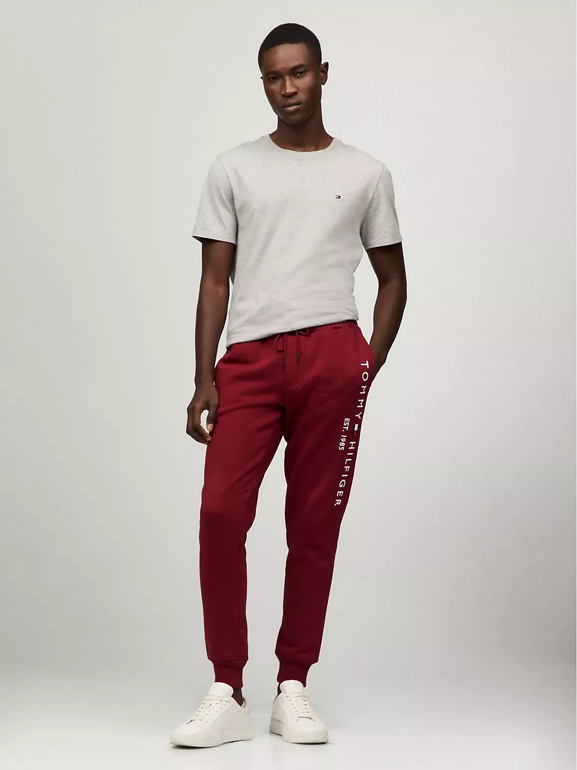 Tommy Hilfiger Men's Tommy Logo Sweatpant - Red - XXXL
