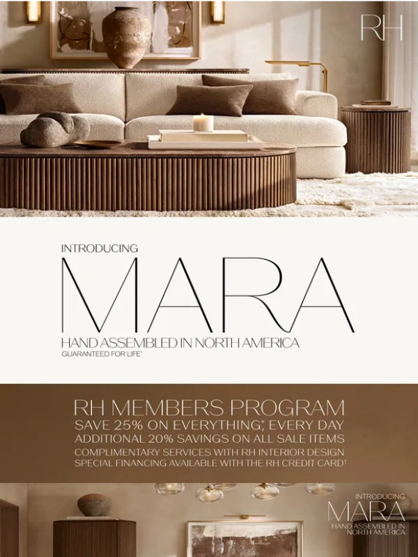 The World of RH - Sofa Collections Hand Assembled in North America. Guaranteed for Life
