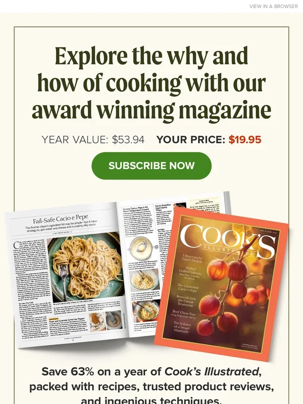 Americas Test Kitchen - Cooking secrets + tested and perfected recipes & reviews