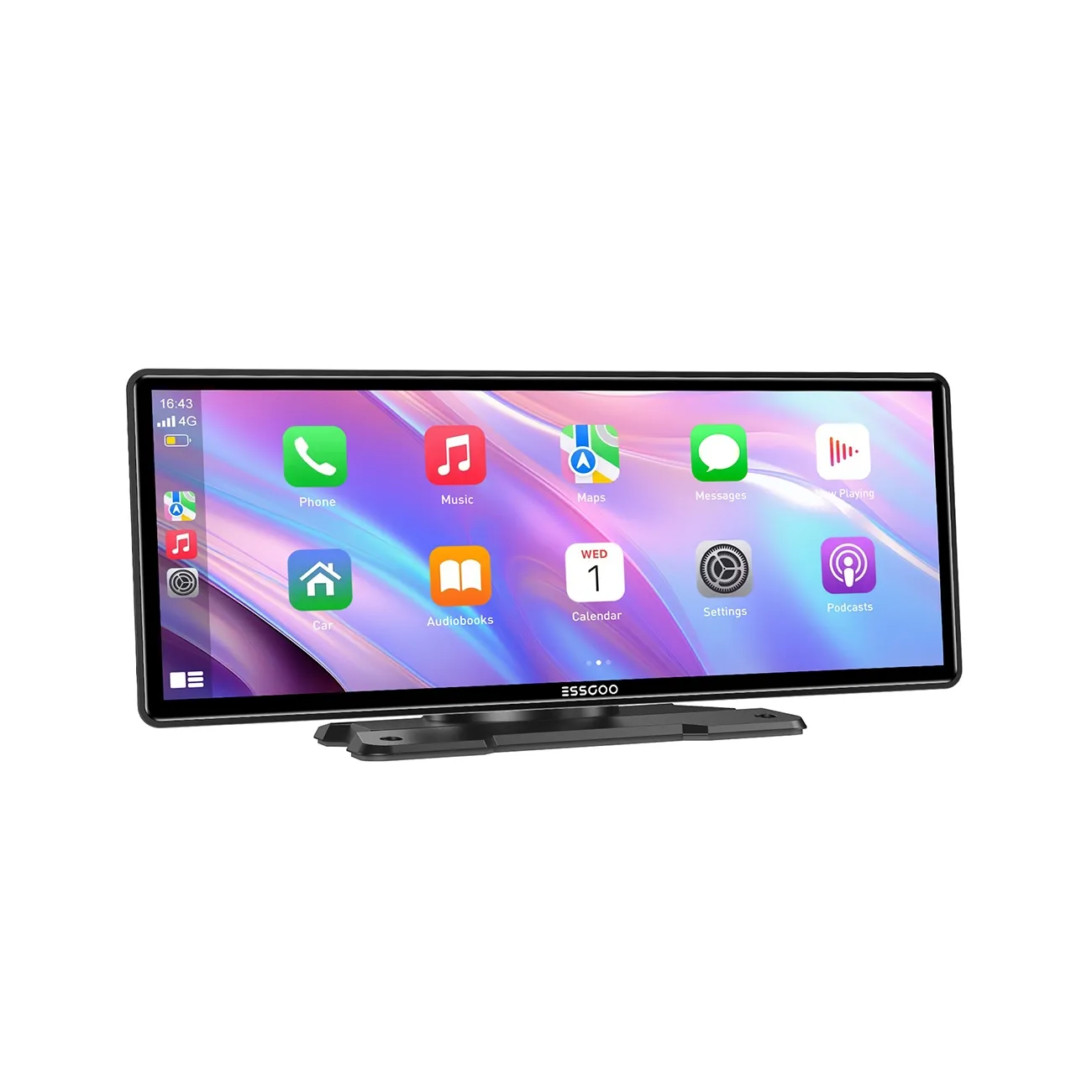 Essgoo 10" Touchscreen Wireless Car Display w/ Apple CarPlay & Android Auto