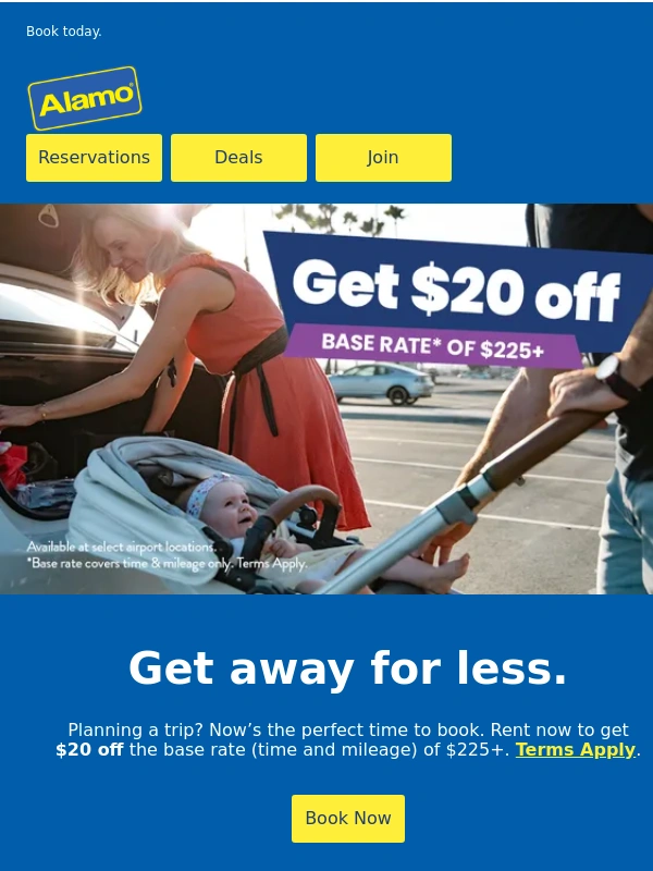 Alamo - Save $20 Off Base Rate! ?