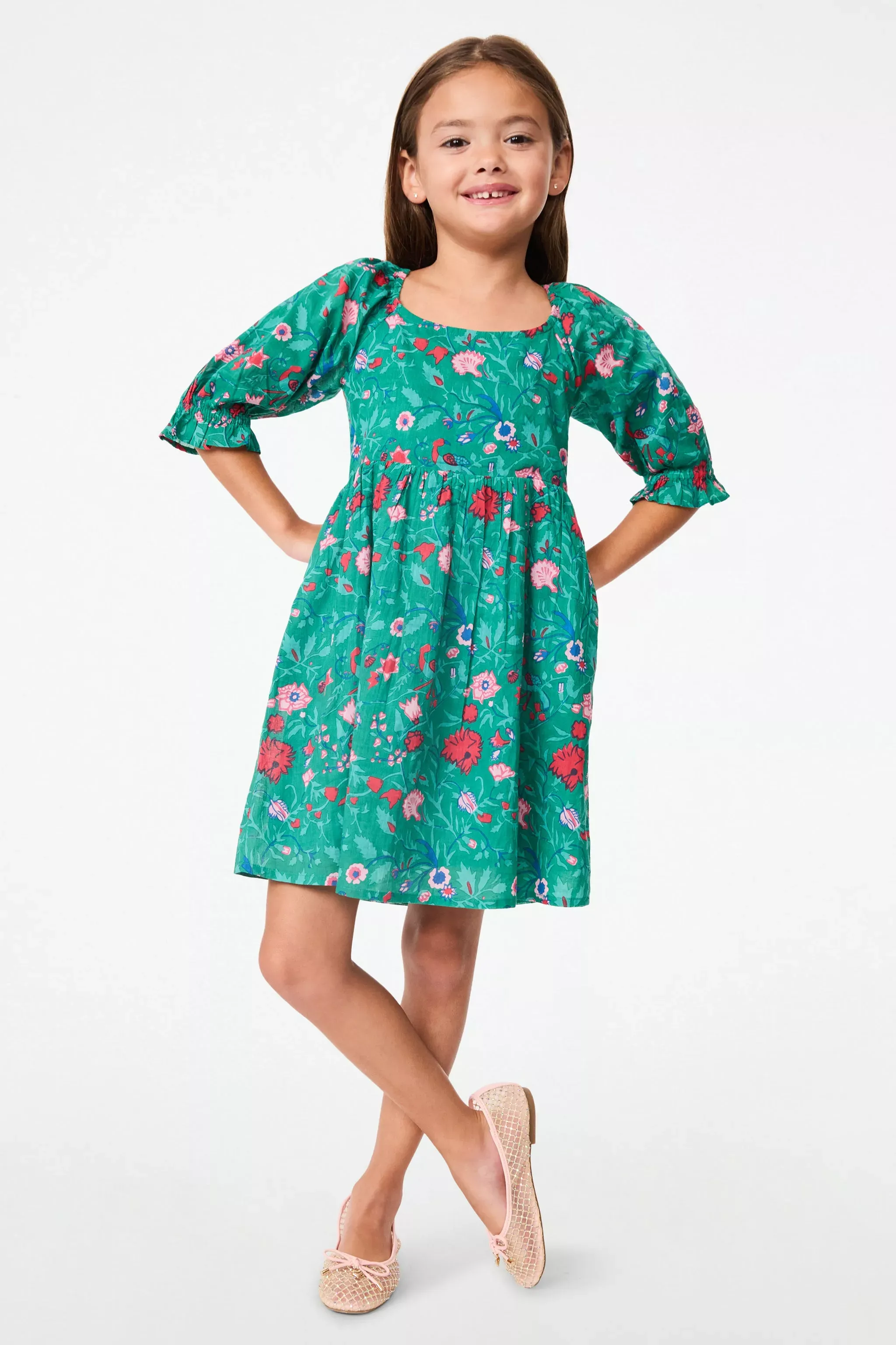 Roller Rabbit Kids Pavone Floral Nancy Dress