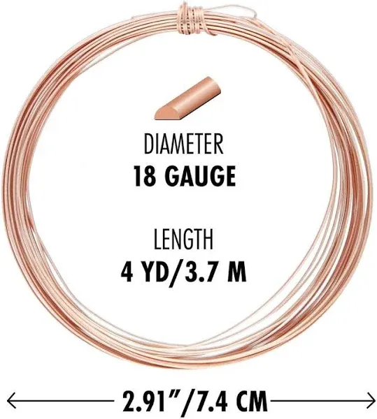 The Beadsmith Half-Round Craft Wire Wire Elements Medium Temper 18 Gauge