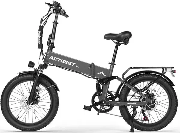 Peak 1200W Full Suspension Actbest Summit Folding Fat TIR Eelectric Bike