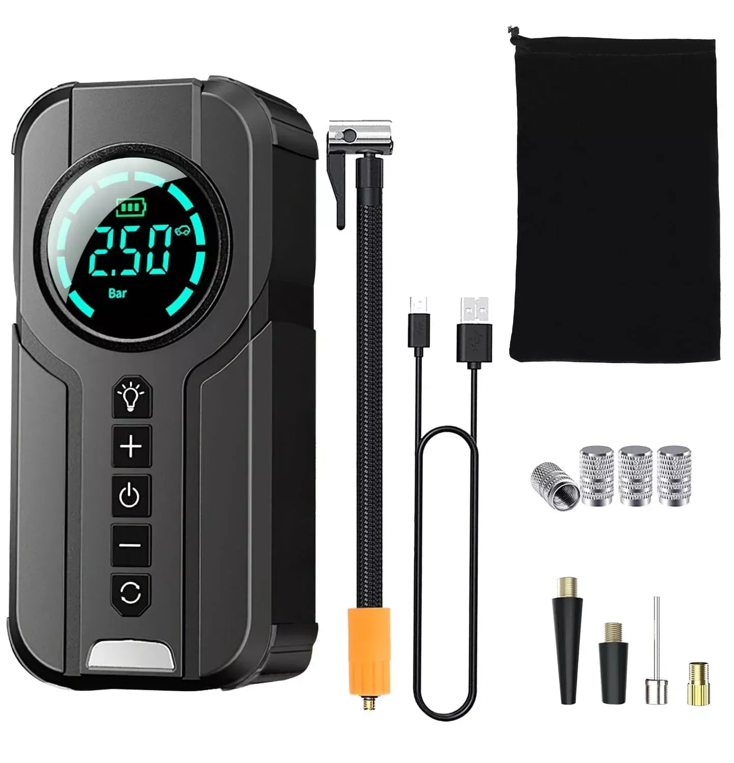 DailySale Portable Car Compressor Wireless Electric Air Pump 150 PSI with LED Light