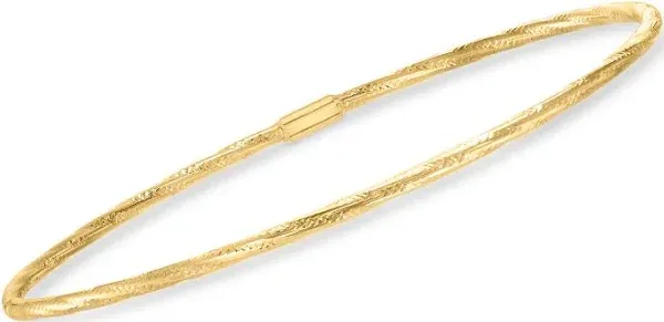 14kt Yellow Gold Twisted Bangle Bracelet