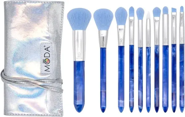 Moda Brush Blue Aura Makeup Brush Gift Kit