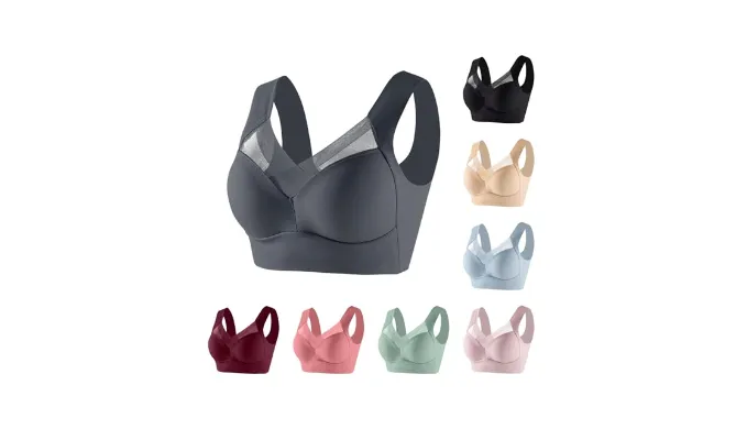 Womens Sports Bras Wireless Bras with Support and Lift Bras for Women No Underwire Solid Wireless Padded Push Up Bralette Comfort Full Coverage Everyday Bra No Wire Bras for Women