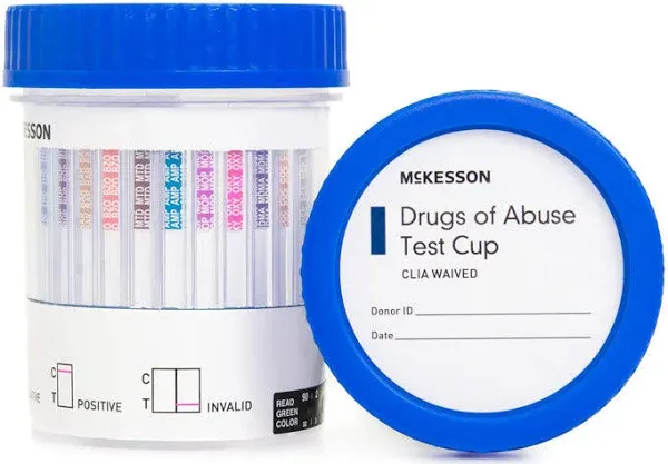 Drugs Test Kit 12-Panel Urine Test Cup, CLIA Waived 25 Tests
