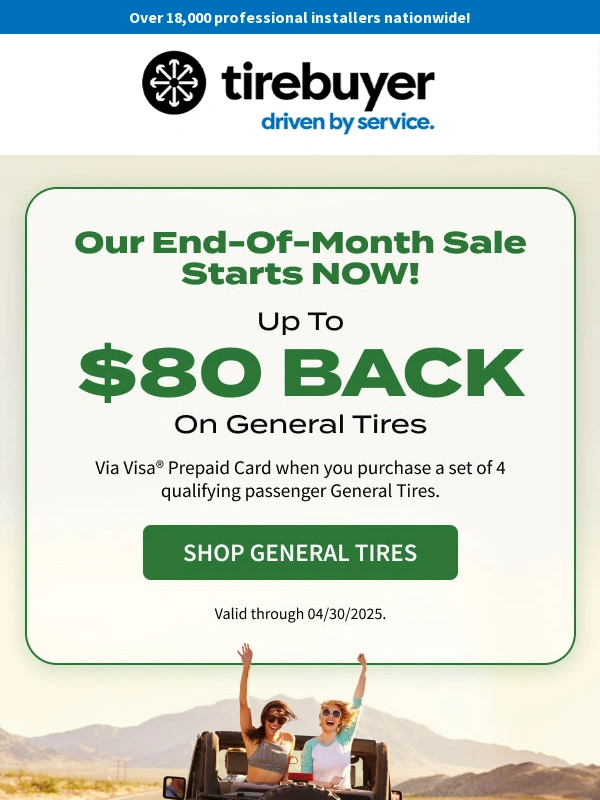TireBuyer - End of Month Sale: Get Your General Tires Today! ?
