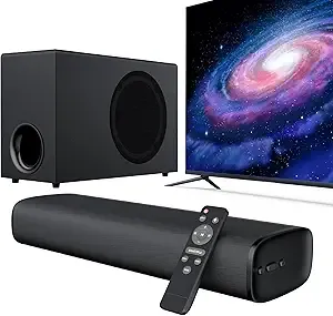 Bluetooth Sound Bar with Subwoofer for Smart TV, ARC/Optical/AUX/Bluetooth Connect, Surround Sound System $105.99