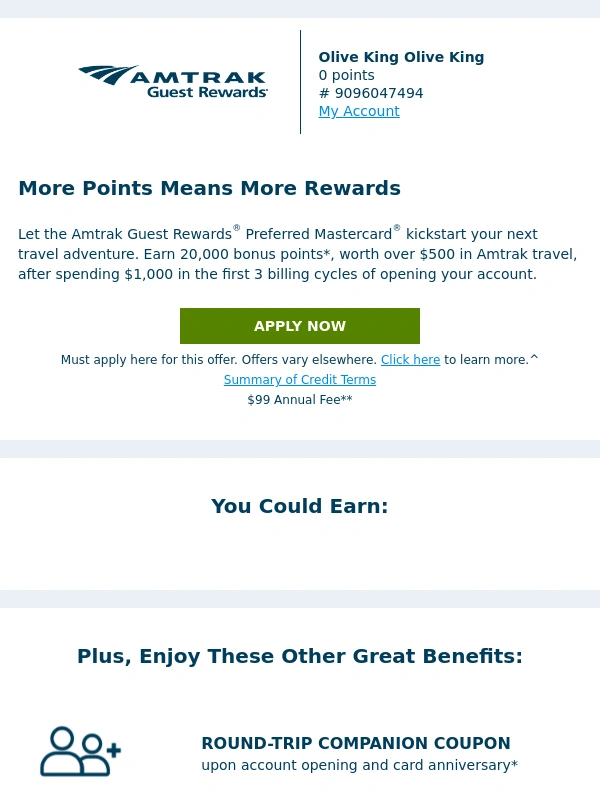 Amtrak - Take Your Next Trip on Us