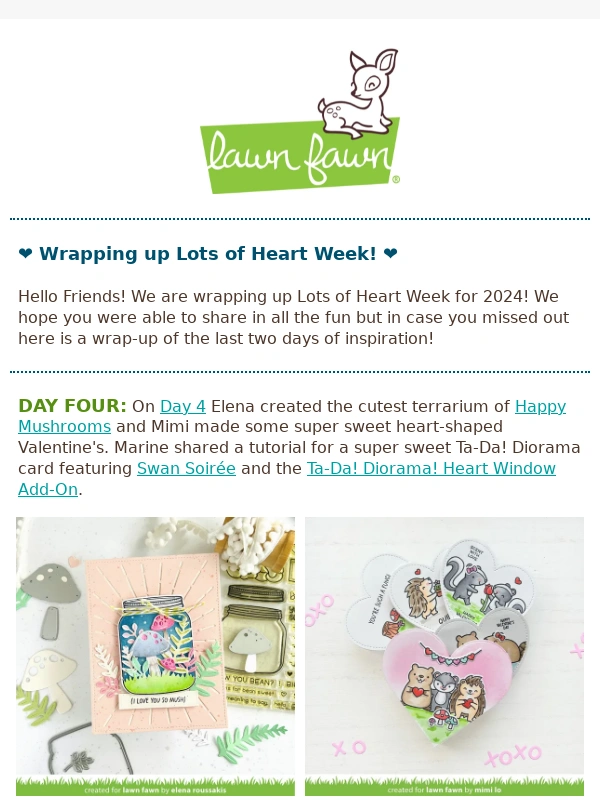 Lawn Fawn - Lots of Heart Week Wrap Up! ❤️