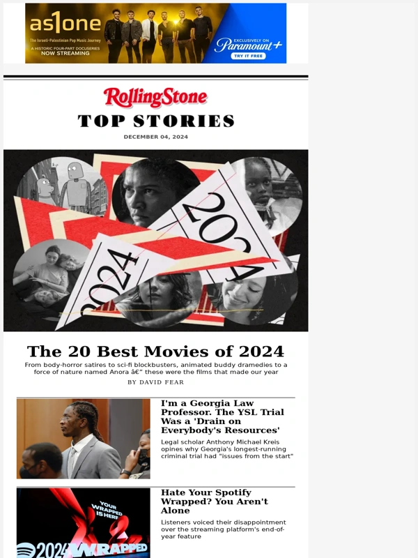 Paramount Plus - The 20 Best Movies of 2024