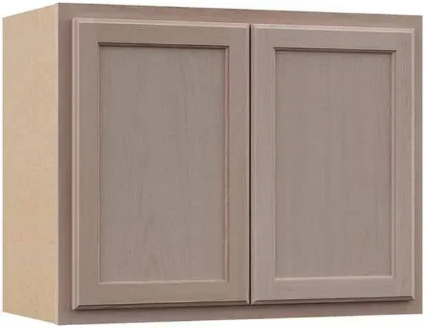 30 in. W x 15 in. D x 24 in. H Assembled Wall Bridge Kitchen Cabinet in Unfinished with Recessed Panel