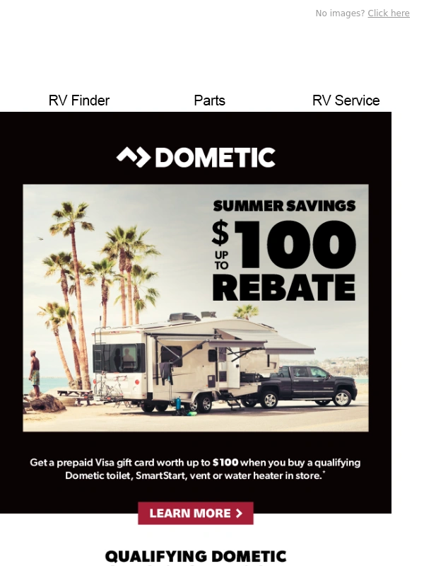 General RV center - Get up to $100 on a Visa gift card!