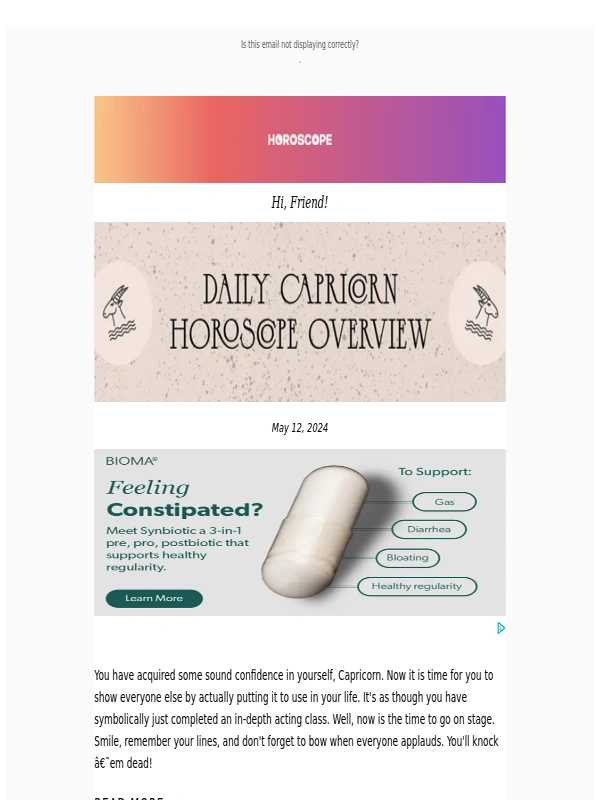 Keen - Your Daily Horoscope Sun May 12